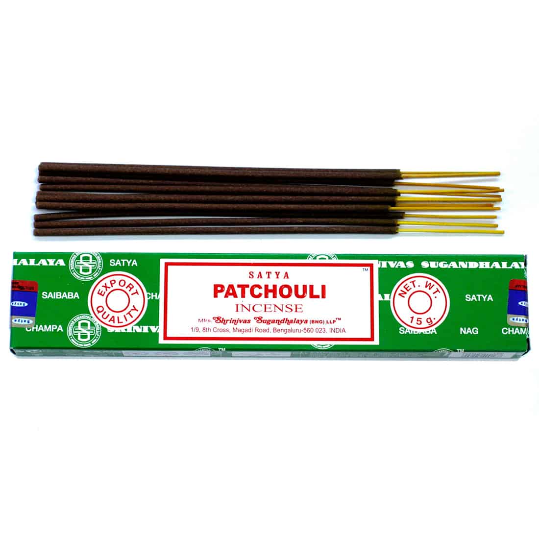 Satya - Patchouli Røgelsespinde 15 gram