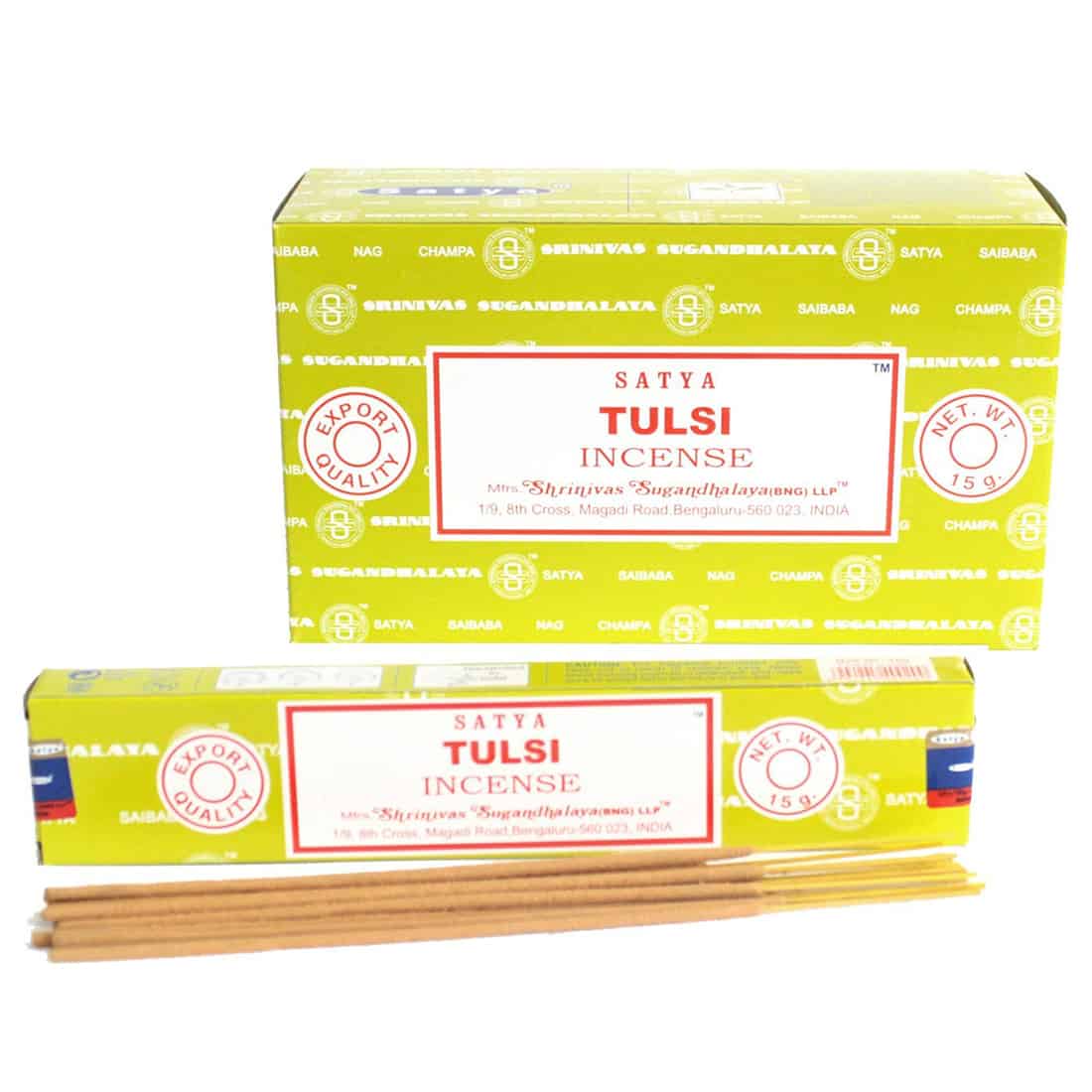 Satya - Tulsi Røgelsespinde 15 gram - Billede 2