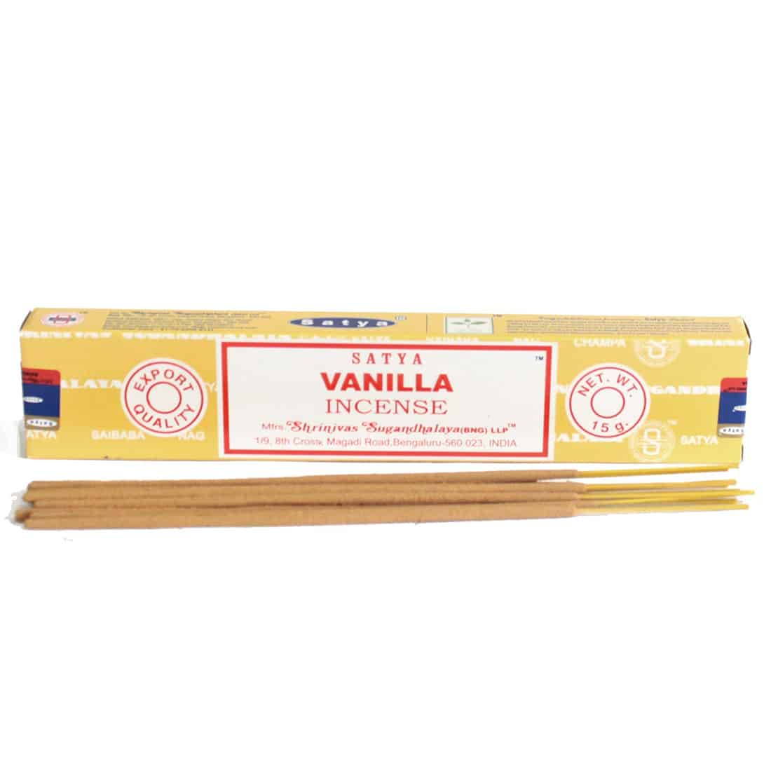 Satya - Vanilje Røgelsespinde 15 gram