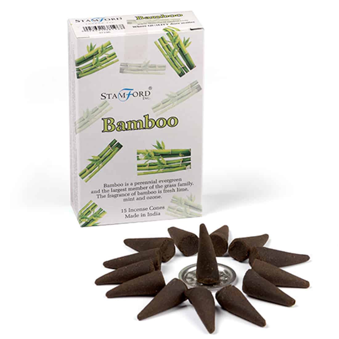 Stamford - Røgelse Kegler Bambus 15 stk