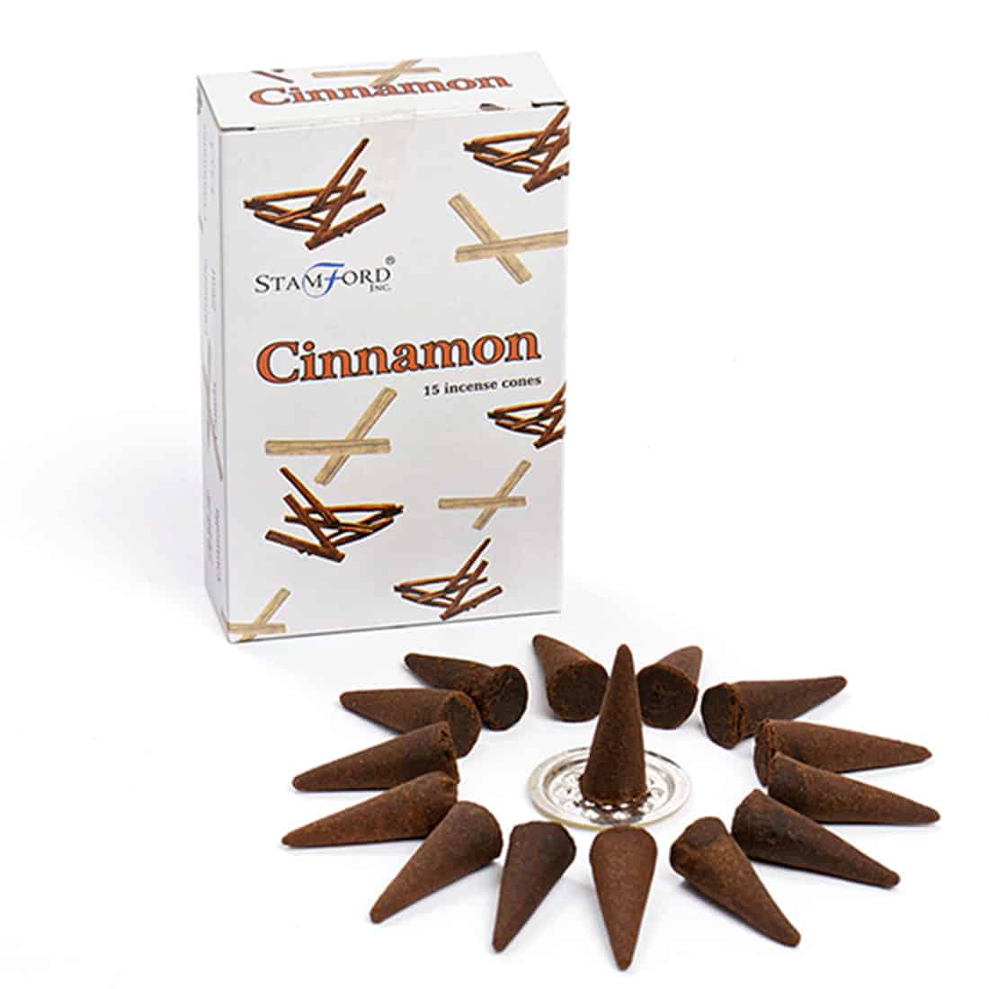 Stamford - Røgelse Kegler Kanel 15 stk - Røgelseskegler