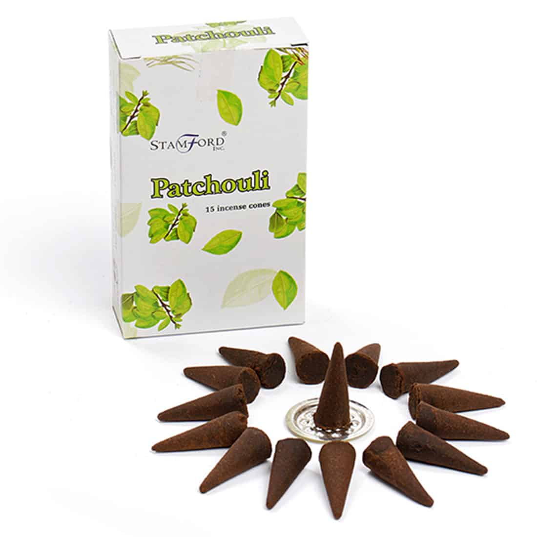 Stamford - Røgelse Kegler Patchouli 15 stk - Røgelseskegler